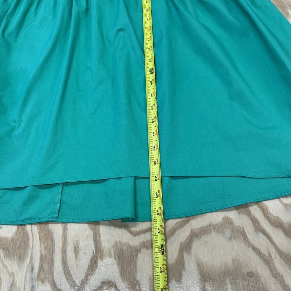 Donna Morgan Babydoll Tiered Midi Dress Sz 12 Green Cottagecore Ruffle Coquette - Picture 12 of 12